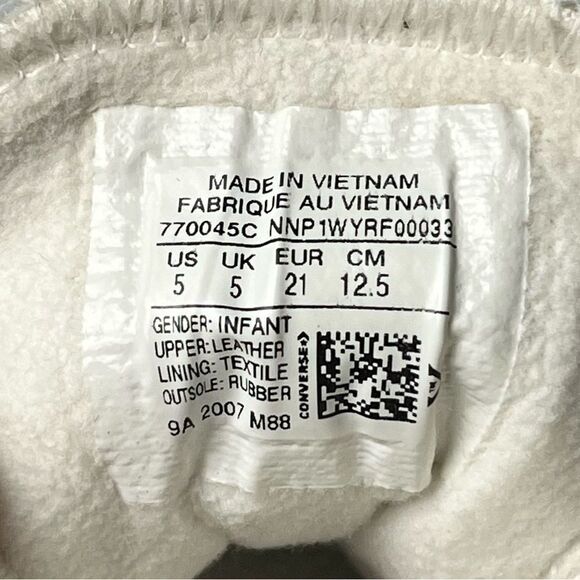 Converse Chuck Taylor Infant Winter Holidays Sneakers Size 5 - Picture 6 of 7